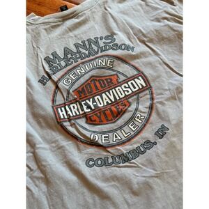 Harley Davidson Mens 2XL T Shirt Genuine Motorcycles Dealer Columbus IN Graphic‎